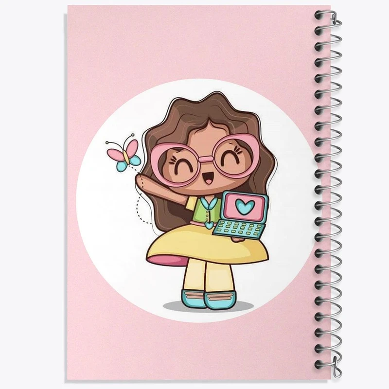 دفتر شطرنجی 50 برگ خندالو طرح دخترانه فانتزی کد 25735