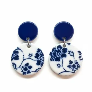 گوشواره دست دوز زنانه مدل سرامیکی کد 0093