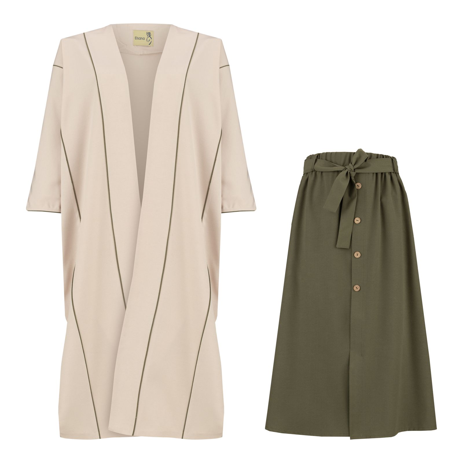 ست مانتو و دامن زنانه السانا مدل پدیده کد 178693 - - 31