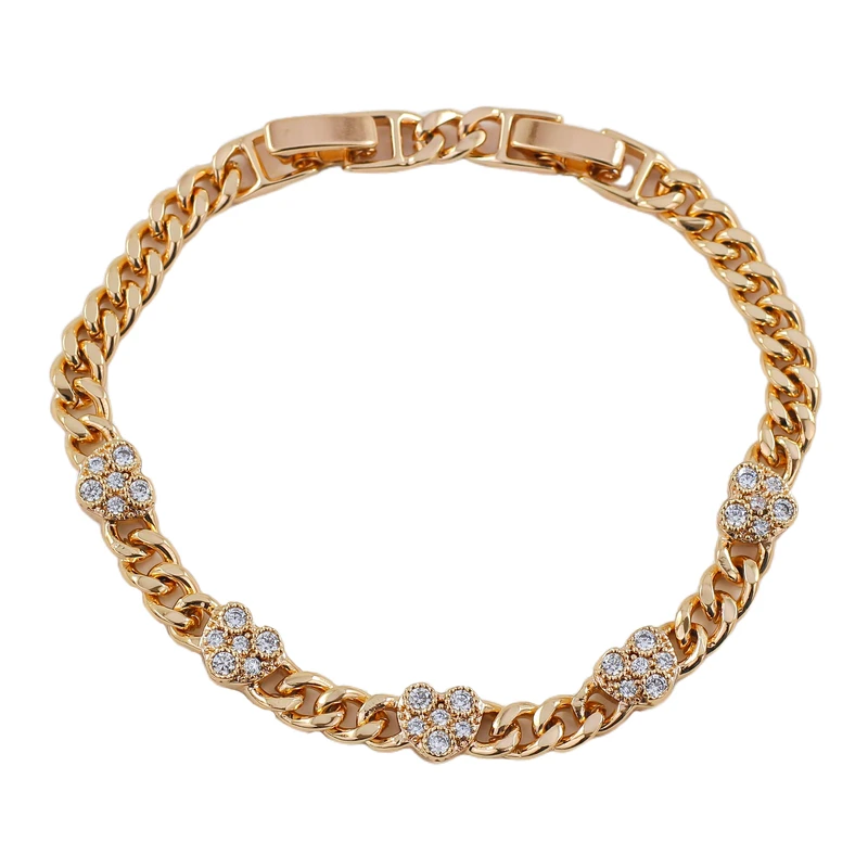 دستبند زنجیری زنانه ژوپینگ مدل قلبی کد AAD857