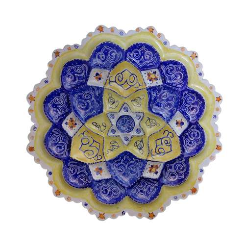 بشقاب میناکاری مدل آفتاب