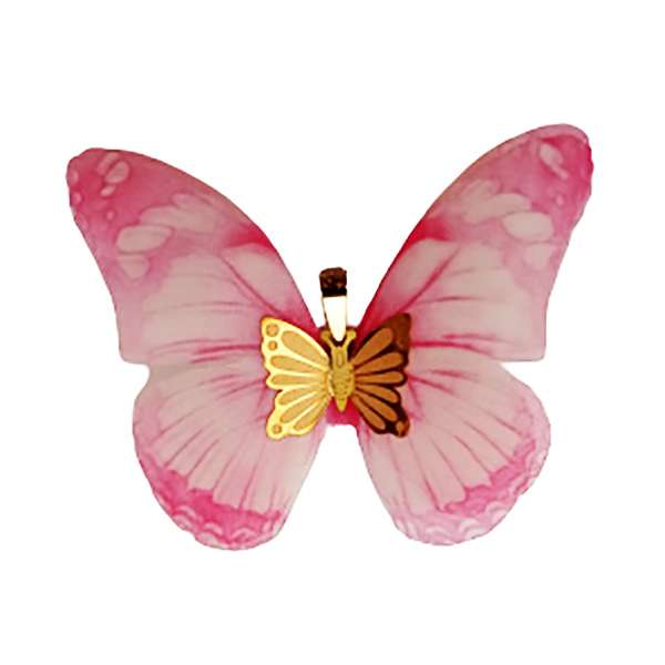 آویز گردنبند طلا 18 عیار زنانه مدل پروانه کد A04
