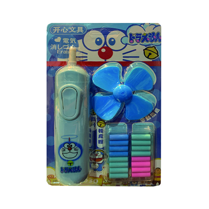 پاک کن برقی مدل فانتزی به همراه پنکه و پاک کن یدک مجموعه 3 عددی