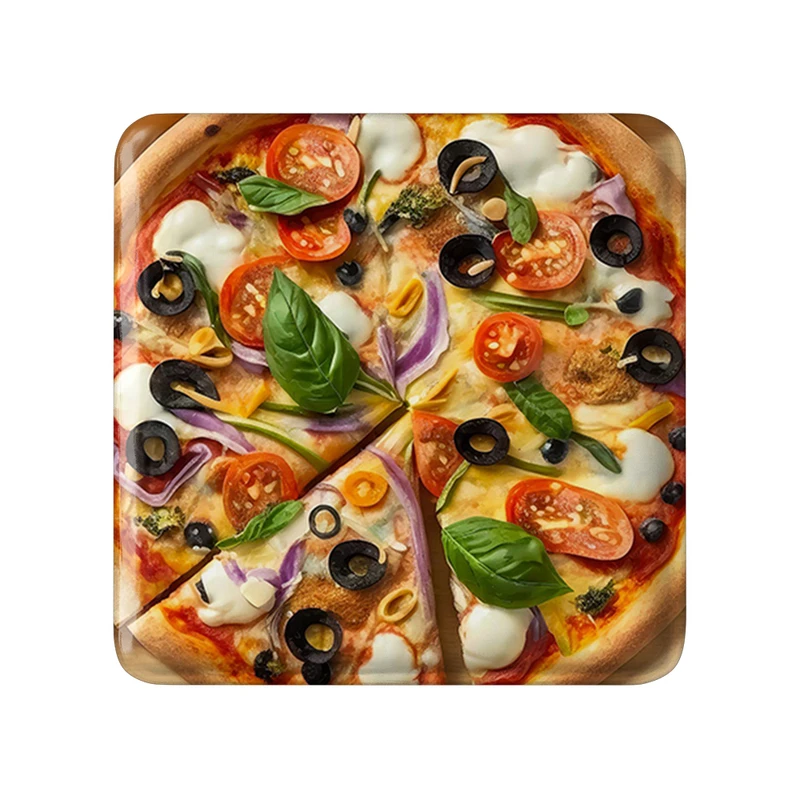 مگنت خندالو طرح پیتزا  Pizza مدل مربعی کد 31090