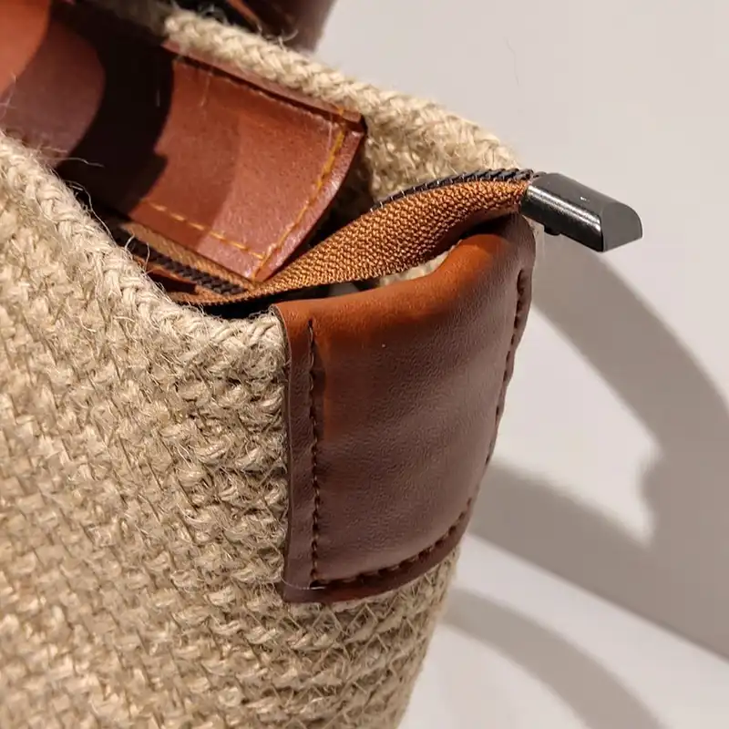 کیف رودوشی زنانه مدل کنفی حصیری کد 40