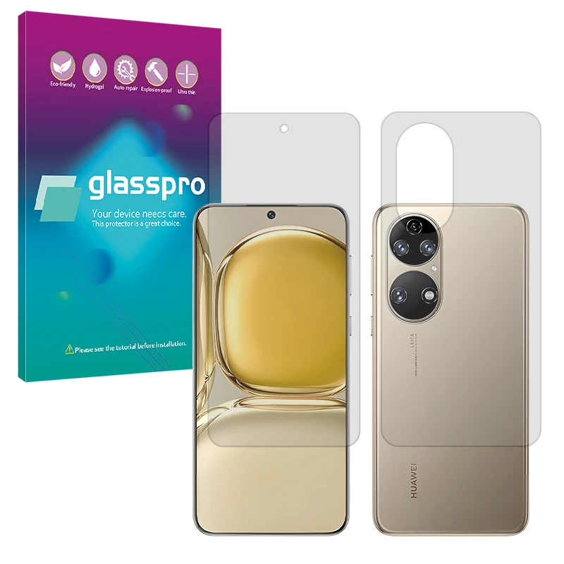 محافظ صفحه نمایش شفاف گلس پرو مدل Resistant مناسب برای گوشی موبایل هوآوی P50 Pro به همراه محافظ پشت گوشی