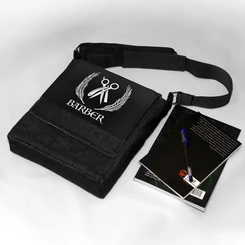 کیف رودوشی چی چاپ طرح آرایشگری کد Barber