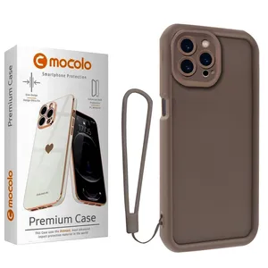 کاور موکولو مدل Silicone Puffer Strap مناسب برای گوشی موبایل اپل iPhone 15 Pro max به همراه بندآویز