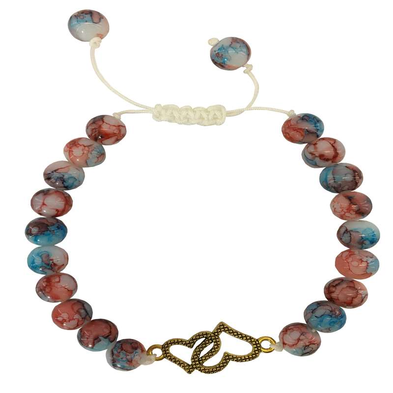 دستبند دخترانه طرح قلب کد A01 دستبند دخترانه طرح قلب کد A01