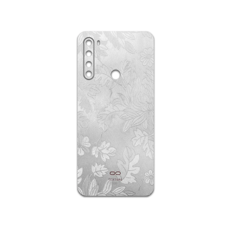 برچسب پوششی ماهوت مدل Silver-Wildflower مناسب برای گوشی موبایل شیائومی Redmi Note 8 2021