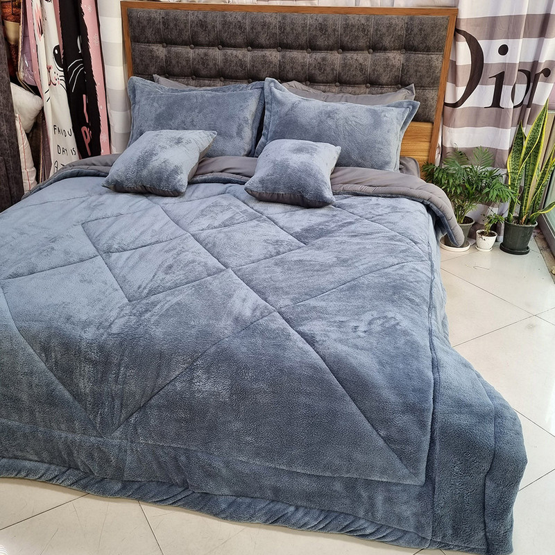 سرویس روتختی مدل مخمل تدی 2 نفره 8 تکه