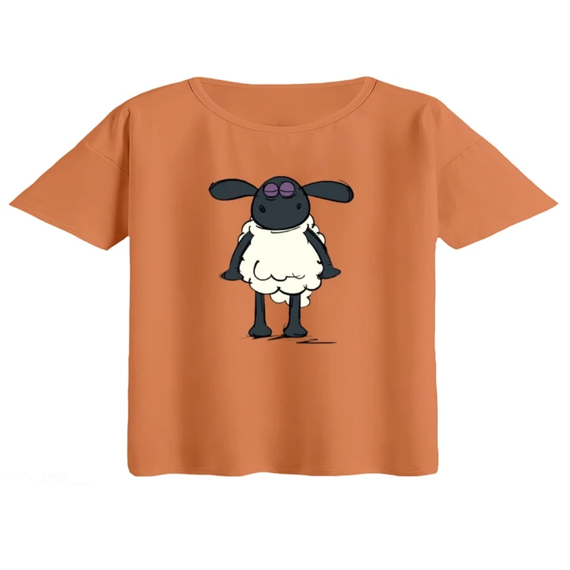 کراپ تی‌شرت آستین کوتاه زنانه مدل ببعی کوچولو