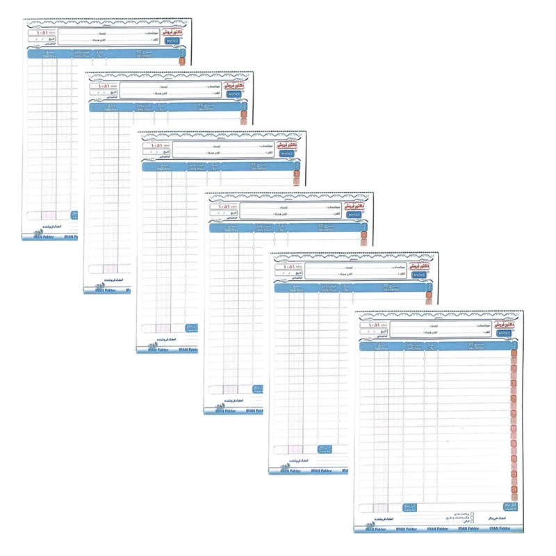فاکتور  فروش ایران فاکتور  مدل 306 بسته 6  عددی