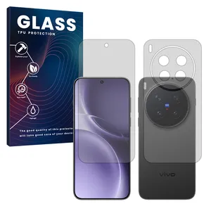 Glass Matte Hydrogel Screen Protector for Vivo X300 Pro mobile phone along with the back protector