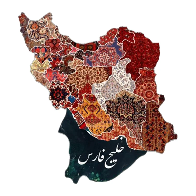 استیکر پارچه و لباس پاد آفرین مدل نقشه ایران کد 3746