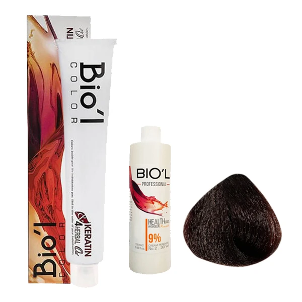 کیت رنگ مو بیول سری BURGUNDY RED شماره 5.65 حجم 100 میلی لیتر رنگ شرابی قرمز ماهاگونی روشن