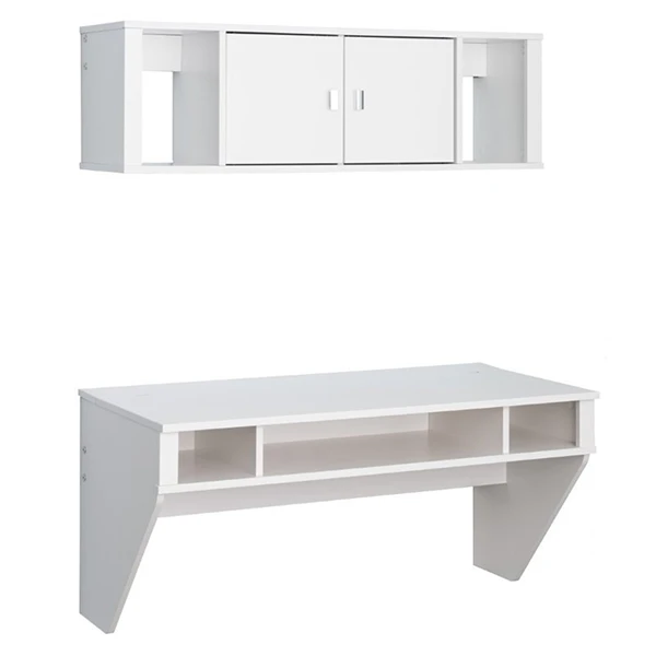 ست میز تحریر و کتابخانه مدل دیواری L64