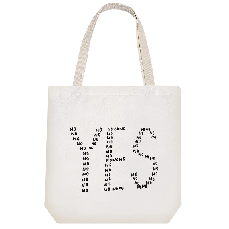 ساک خرید پارچه ای خندالو طرح YES مدل توت بگ کد 7284