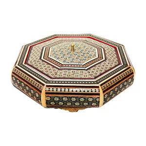 شکلات خوری خاتم کاری مدل 8 ضلعی گرد کد Octagon