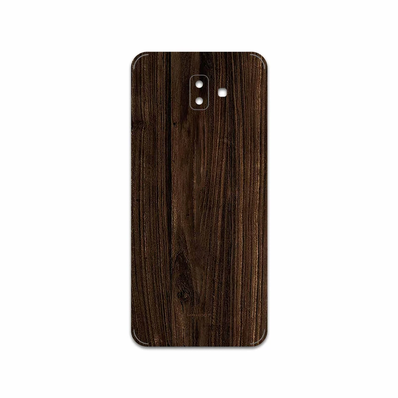 برچسب پوششی ماهوت مدل Dark Walnut Wood مناسب برای گوشی موبایل سامسونگ Galaxy J6 Plus