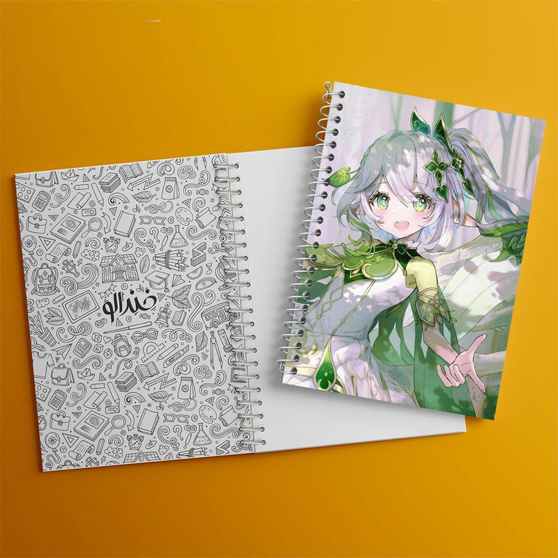 دفتر نقاشی 50 برگ خندالو مدل بازی گنشین ایمپکت Genshin Impact کد 24615