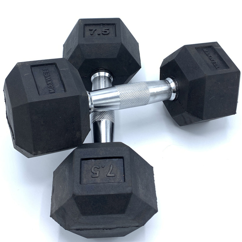 دمبل مکسول کد MX75 وزن 7.5 کیلوگرم بسته ۲ عددی