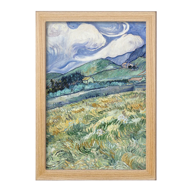 تابلو خندالو مدل منظره کوه پشت بیمارستان ونسان ونگوگ کد 36796