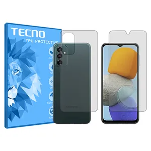 Tecno clear screen protector HyGEL model suitable for Samsung Galaxy F23 5G mobile phone along with back protector