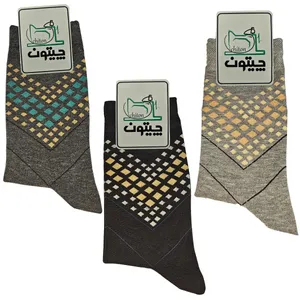 جوراب ساق بلند مردانه چیتون مدل CHT-03 بسته 3 عددی