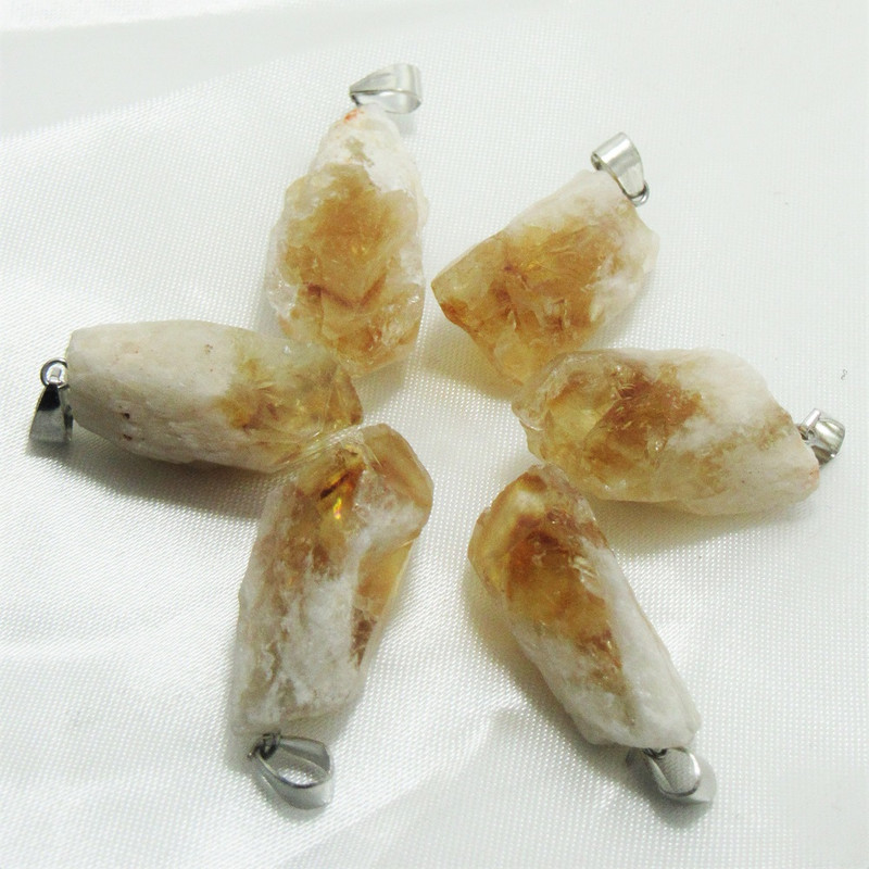 آویز گردنبند مدل بلور سنگ سیترین