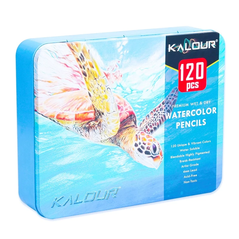 مداد رنگی 120 رنگ کالور طرح لاک پشت