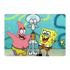 پازل 54 تکه هومرو مدل PL459 طرح انیمیشن باب اسفنجی پاتریک