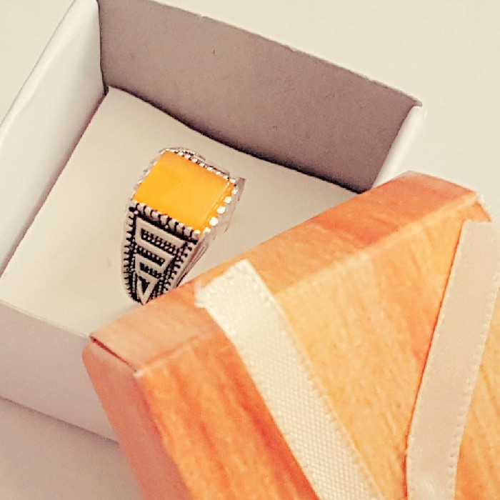 انگشتر نقره مردانه مدل شرف الشمس کد P9800