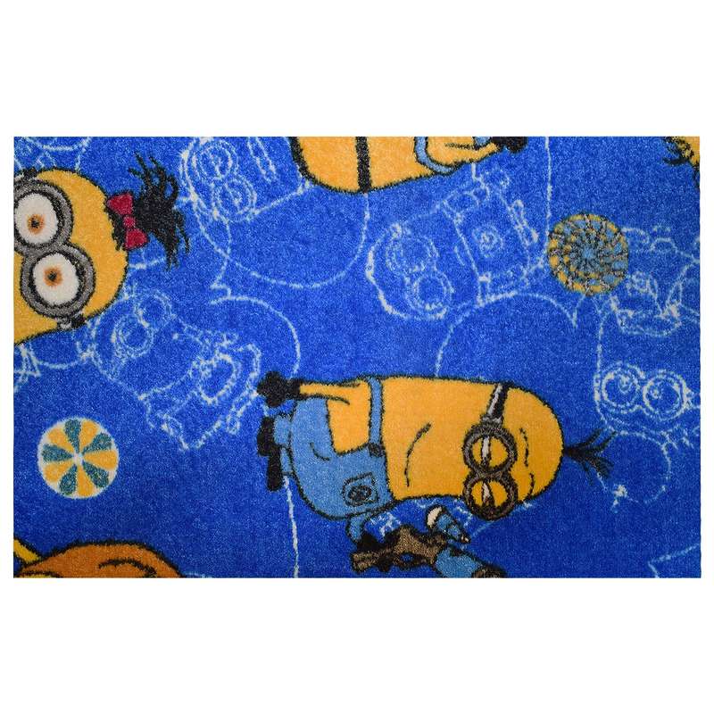 موکت ظریف مصور طرح مینیون آبی کد 6361