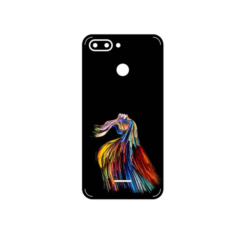 برچسب پوششی ماهوت مدل Rainbow Hair Digital Art مناسب برای گوشی موبایل شیائومی Redmi 6