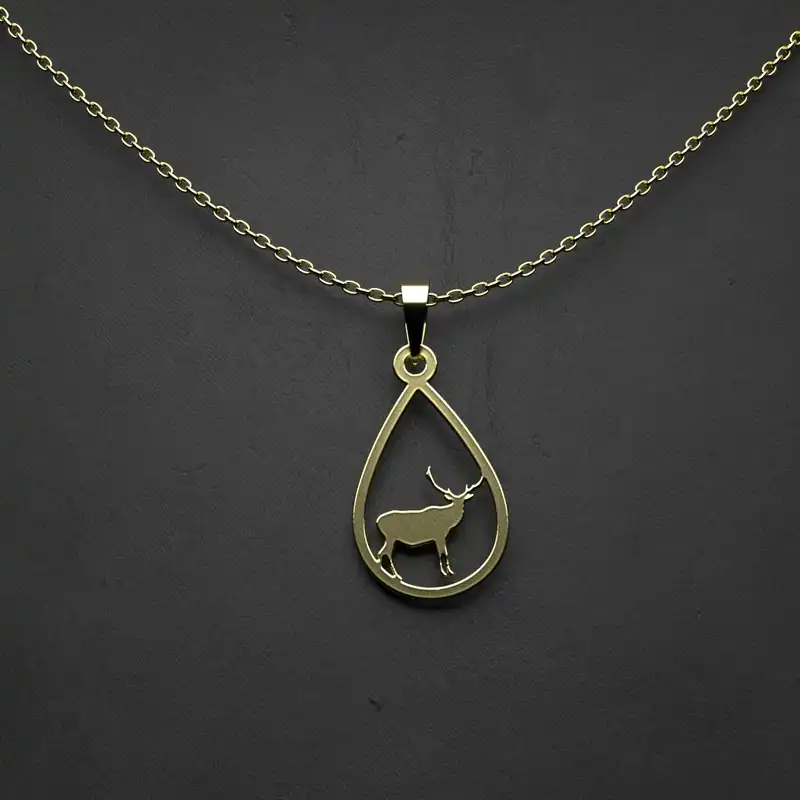 گردنبند طلا 18 عیار زنانه مدوپد مدل هندسی کد CA10439