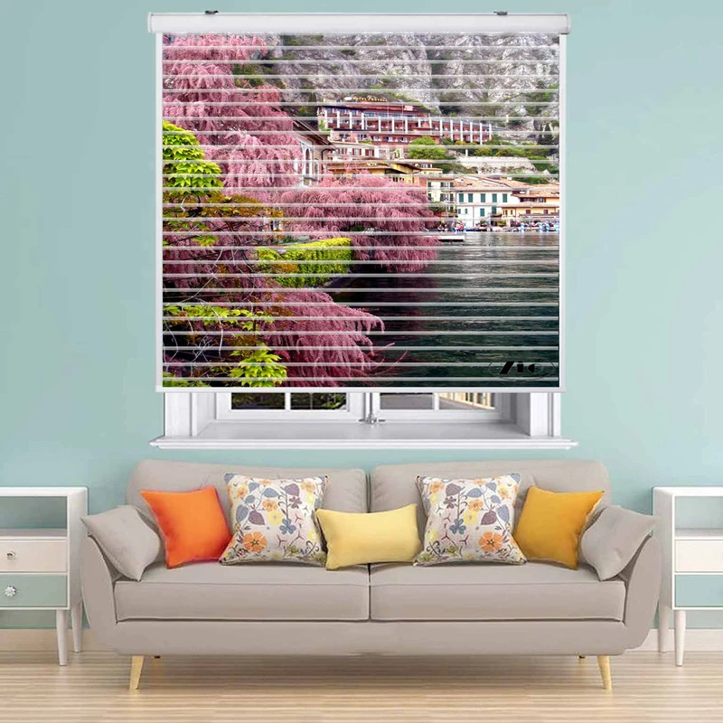 پرده زبرا زیو مدل سیلوئت L-5005 سایز 150x150 سانتی متر