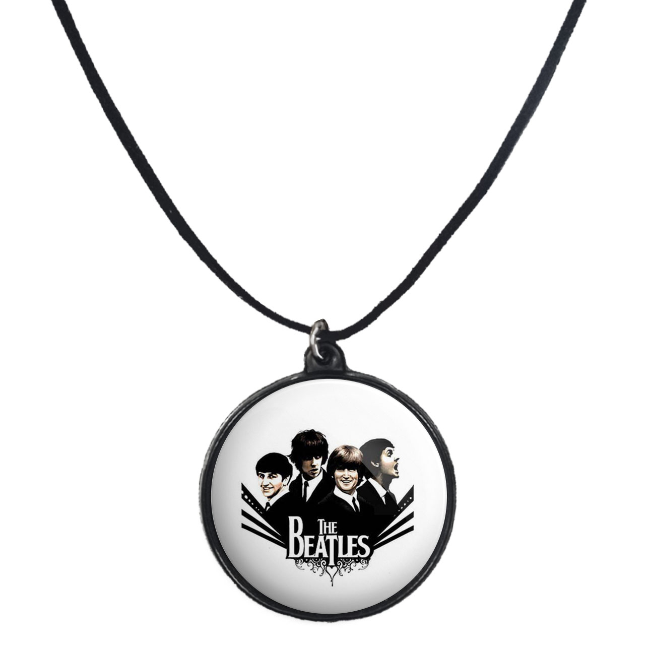 گردنبند پرمانه طرح بیتلز کد pmb.1473 مدل دو طرفه