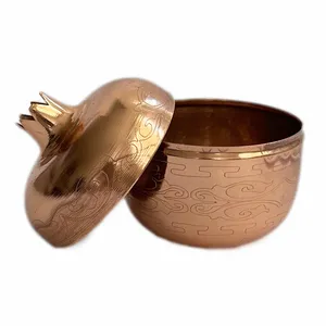 قندان مسی مدل انار لیزری کد ZH338.2