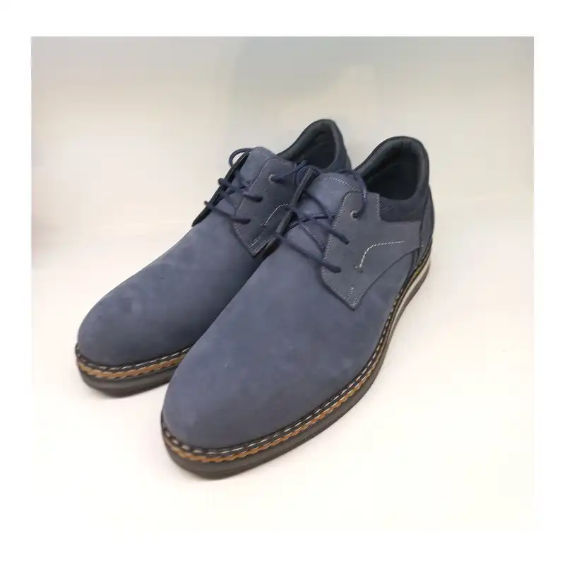 کفش روزمره مردانه سرزمین چرم کد 17888 رنگ سرمه ای