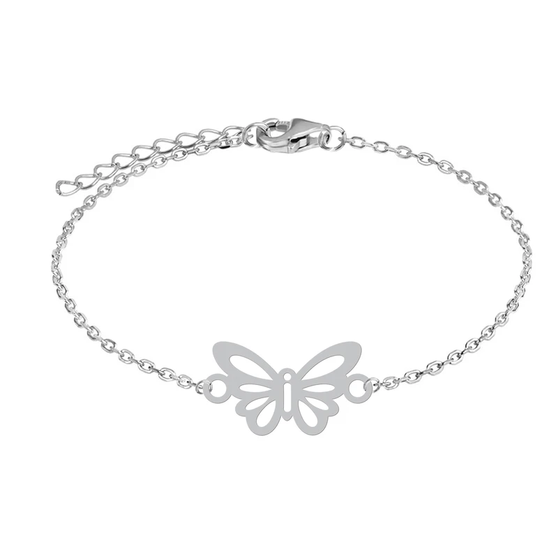 دستبند زنجیری زنانه هایکا طرح پروانه کد zd.h 399