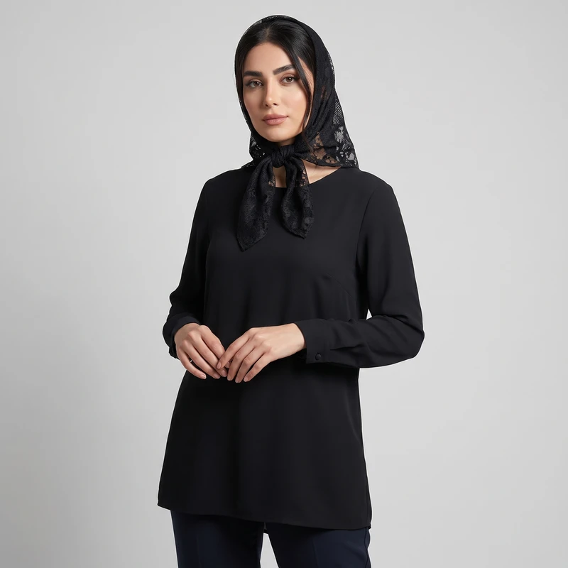 مینی اسکارف زنانه طرح زیگ‌زاگ مدل 09