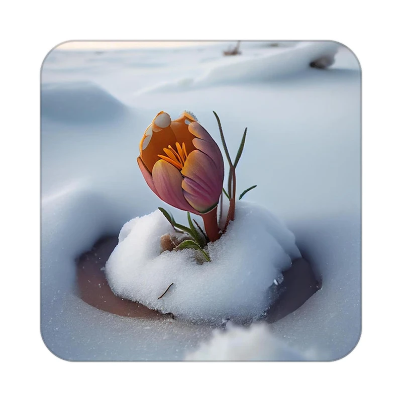 زیر لیوانی کاکتی طرح گل مدل mp19302