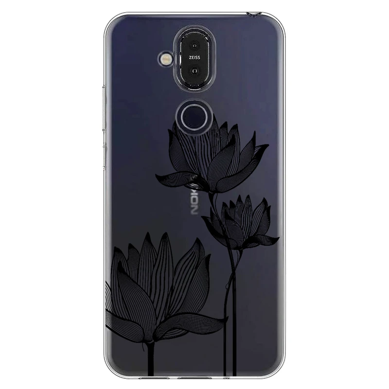 کاور مگافون طرح گل مدل C47-B مناسب برای گوشی موبایل نوکیا 8.1 / X7