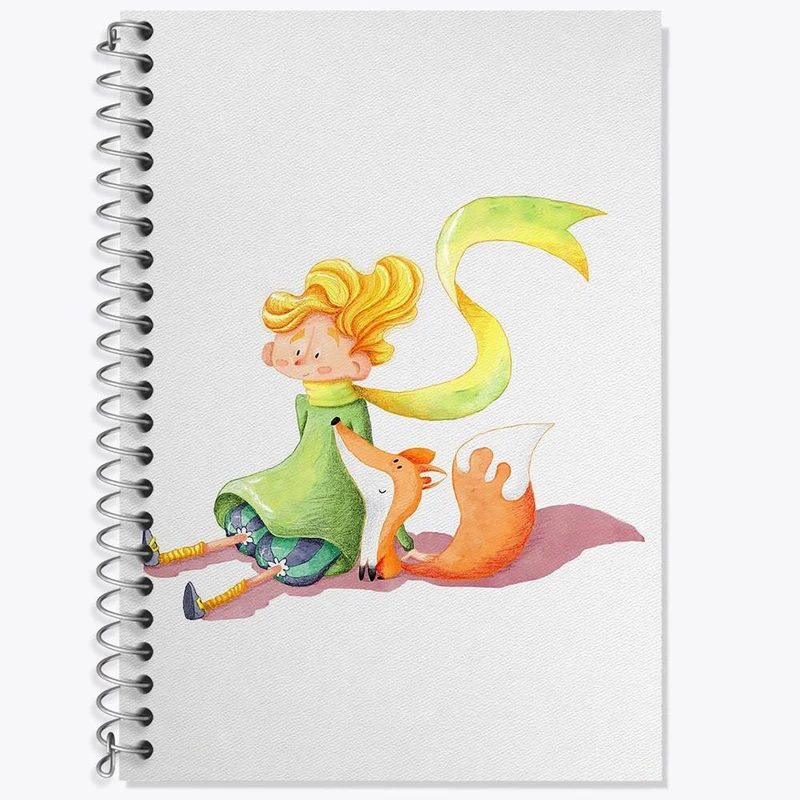 دفتر زبان 50 برگ خندالو مدل سه خط طرح شازده کوچولو کد 25766