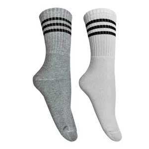 جوراب ساق بلند مردانه تن پوش هنگامه مدل حوله ای رینگی سه خط کد TW بسته 2 عددی