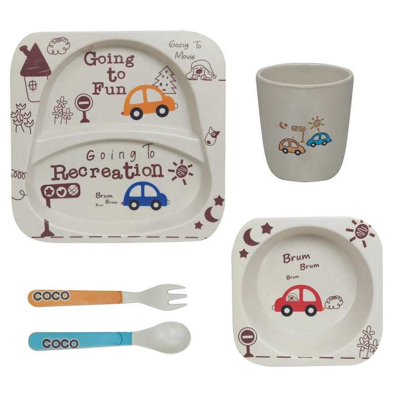 ظرف غذا کودک کوکو مدل ماشین ها مجموعه 5 عددی