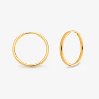 گوشواره حلقه&zwnj;ای طلا 18 عیار زنانه طلای صداقت مدل GU-HS1