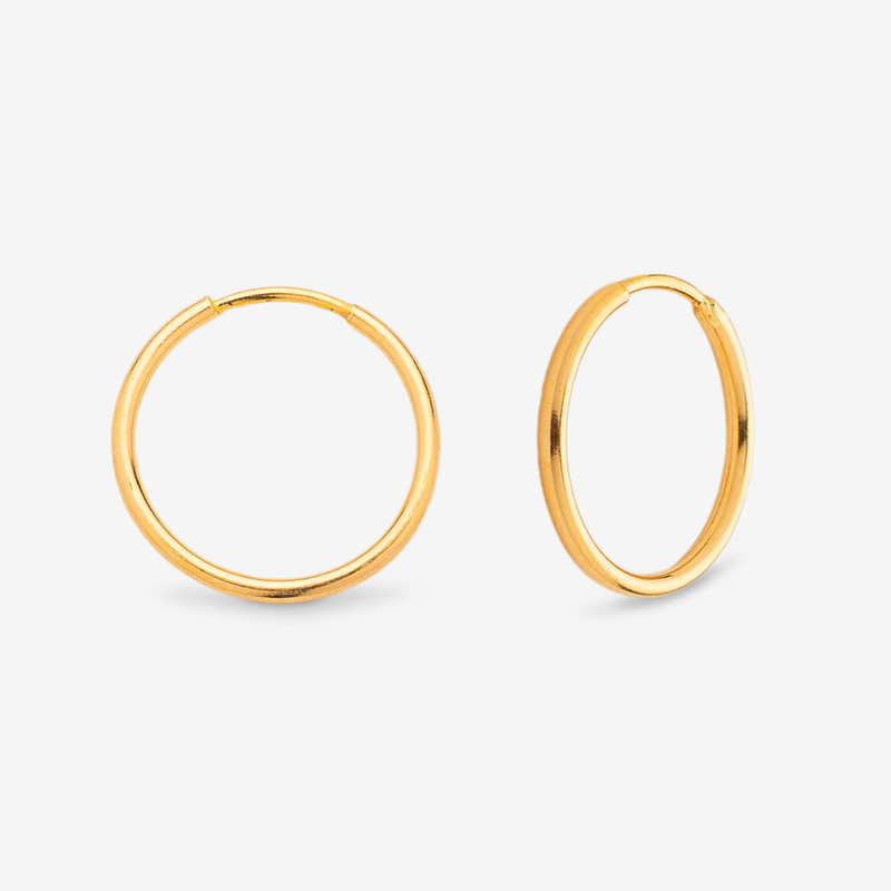 گوشواره حلقه‌ای طلا 18 عیار زنانه طلای صداقت مدل GU-HS1