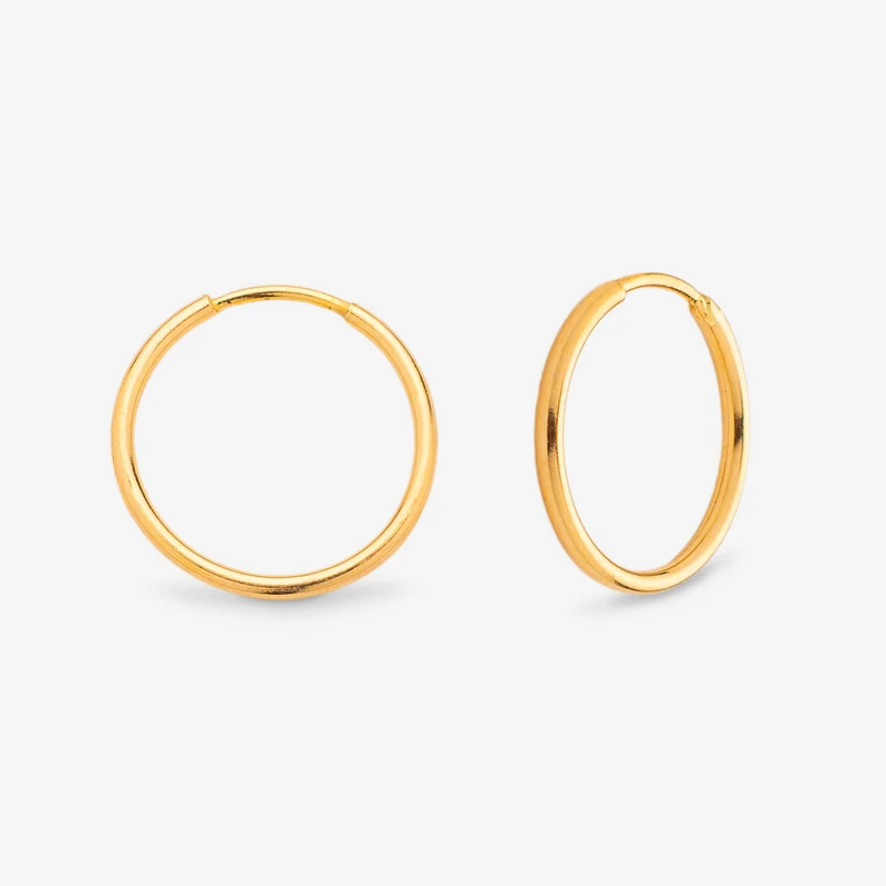 گوشواره حلقه‌ای طلا 18 عیار زنانه طلای صداقت مدل HS1-N-1.5